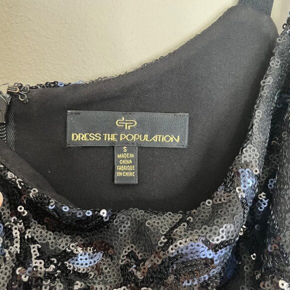 Dress the Population Sequin‎ Jumpsuit Size Small Black Formal Special Occasion - Picture 4 of 6